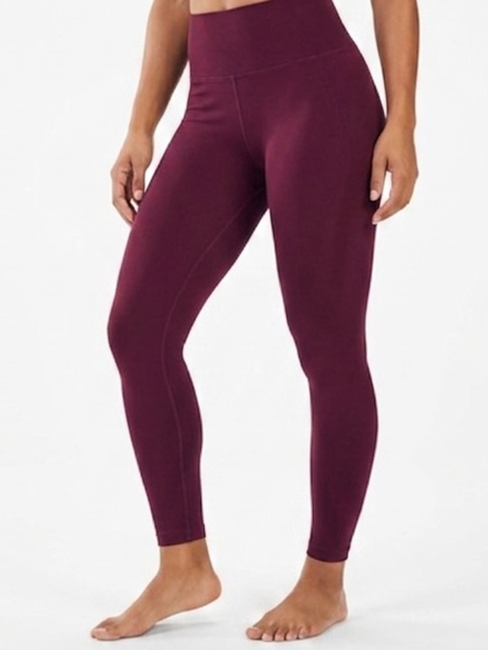 SculptKnit by Fabletics Burgundy High-Waisted Leggings Size M
